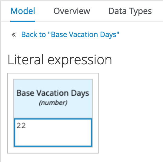 base vacation days literal expression