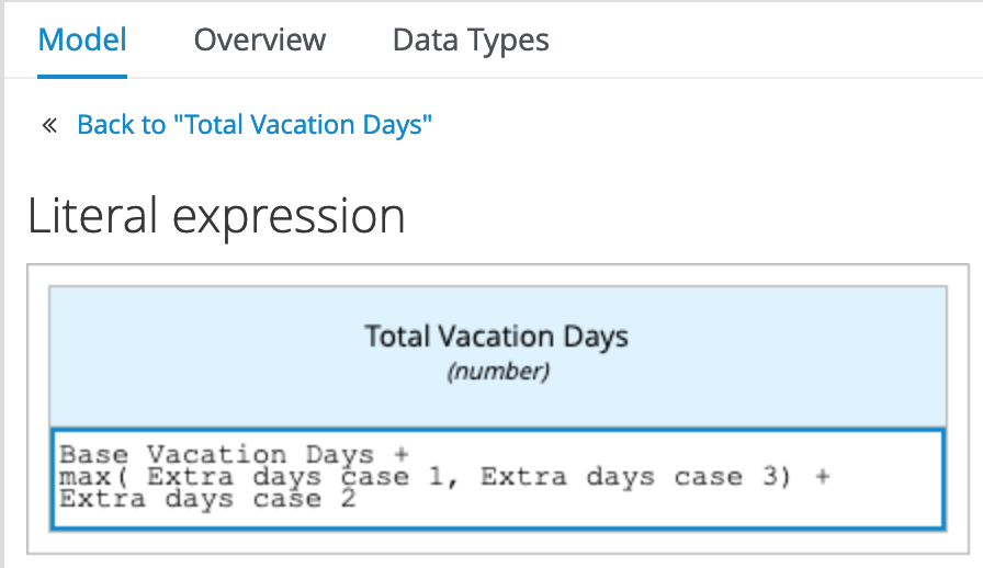 total vacation days expression
