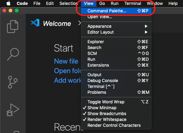 VSCode Command Pallet