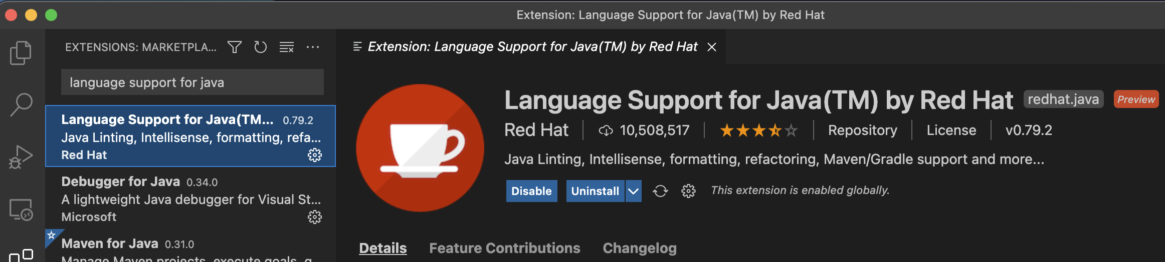 VSCode Red Hat Java Extension