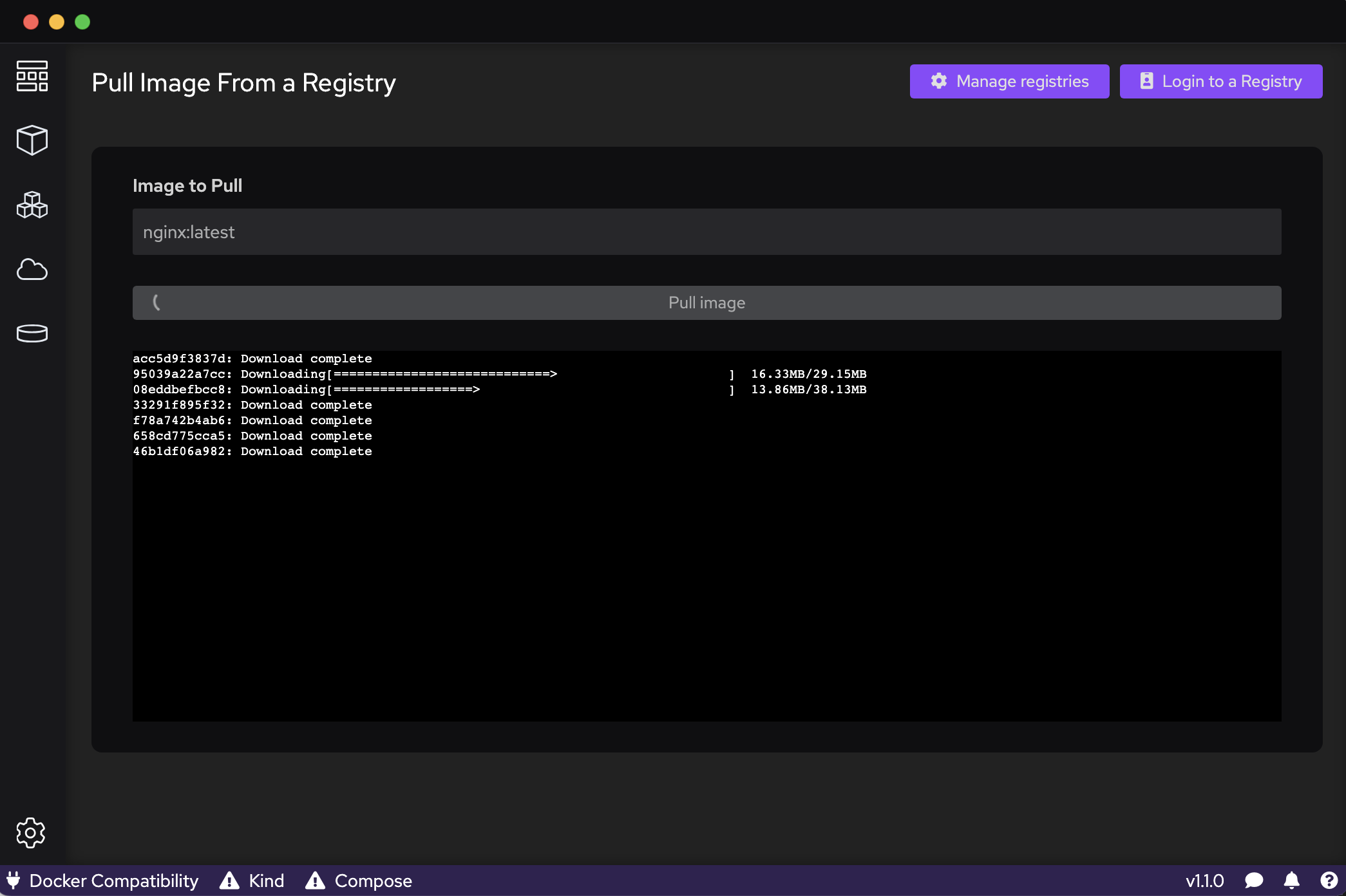 Podman Desktop Container Info tab