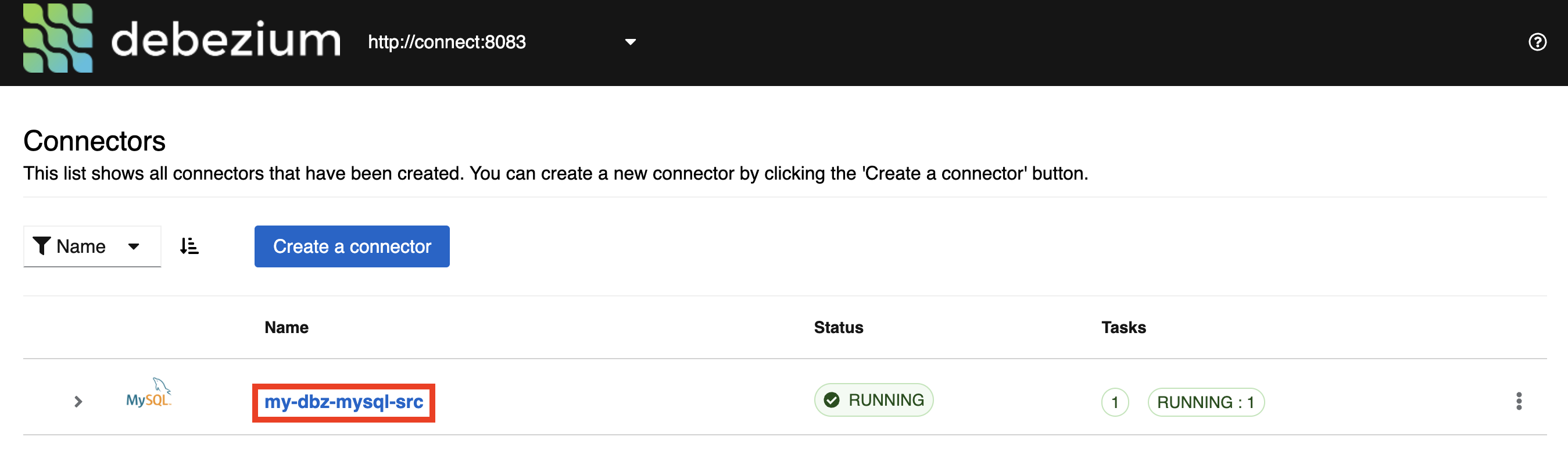 Debezium UI Debezium Tutorial