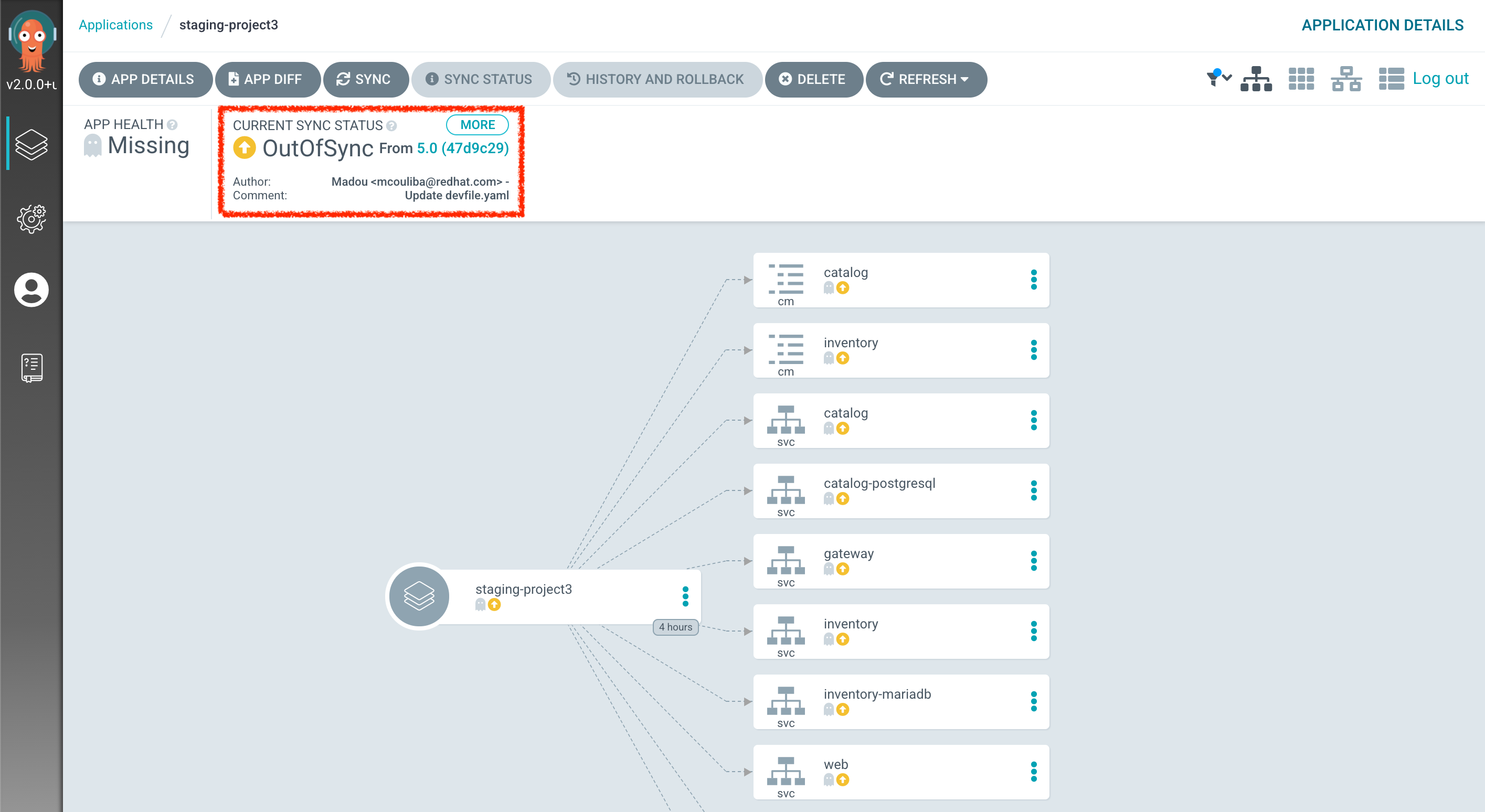 Argo CD - OutOfSync Application