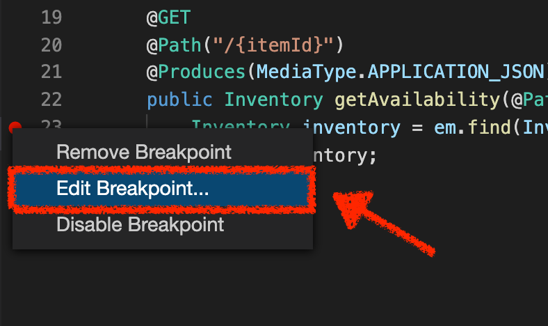 Che - Edit Breakpoint