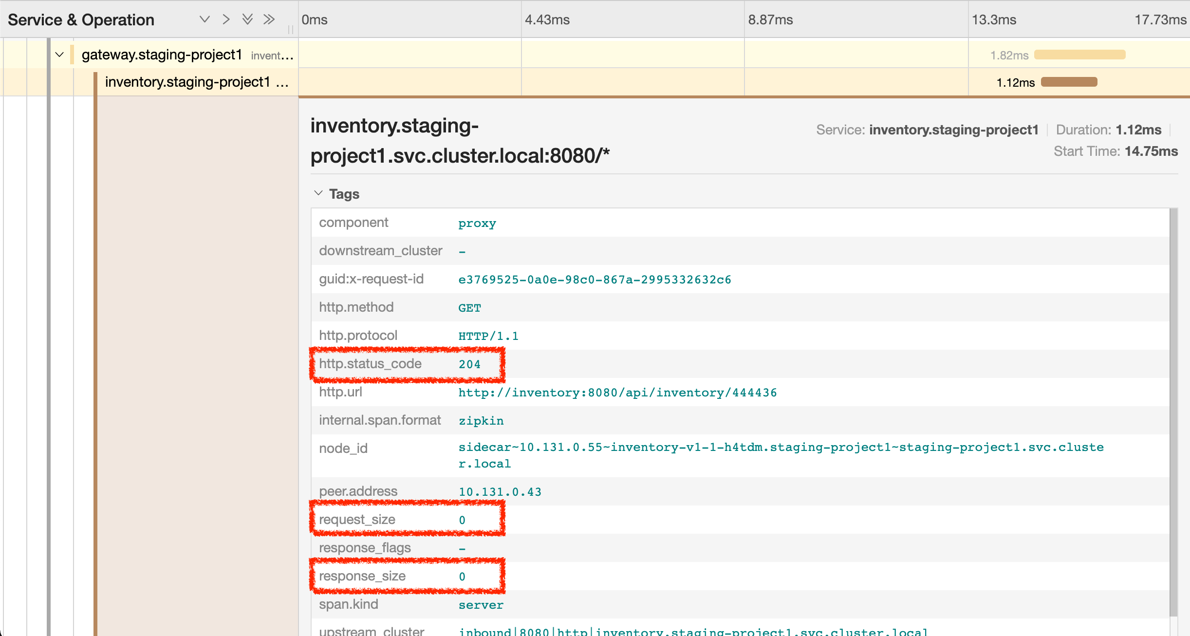 Jaeger - Trace Inventory