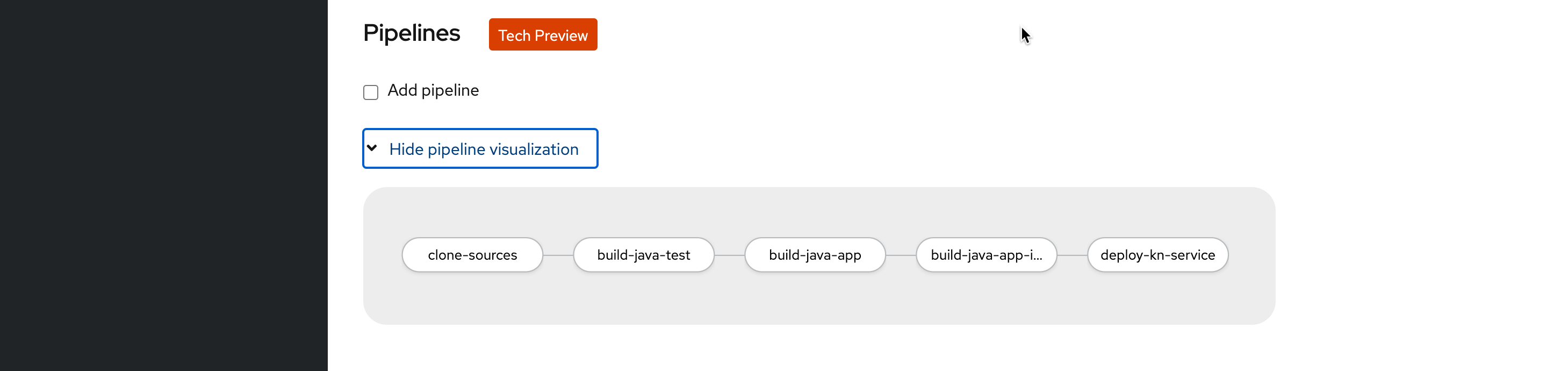 ocp dc add kn pipeline