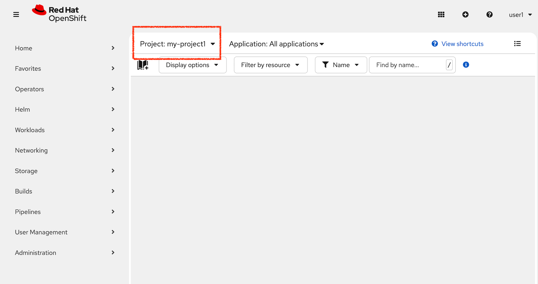 OpenShift - Empty Project