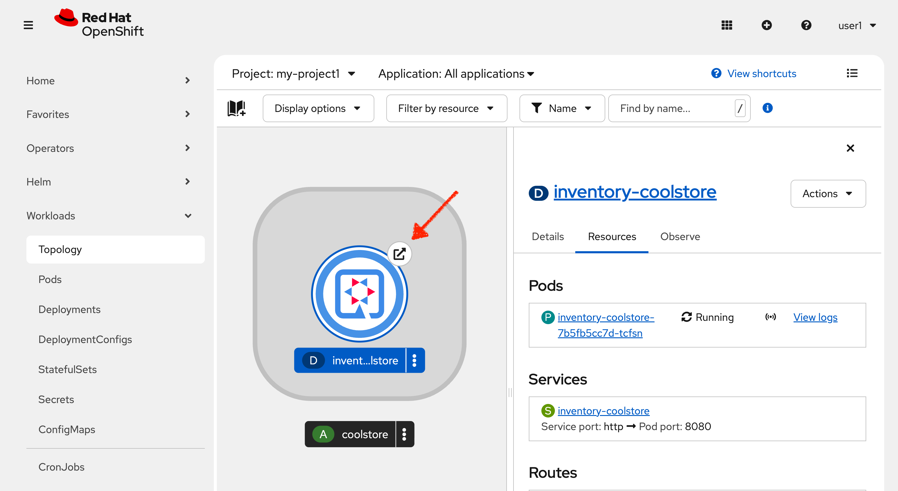 OpenShift - Inventory Topology