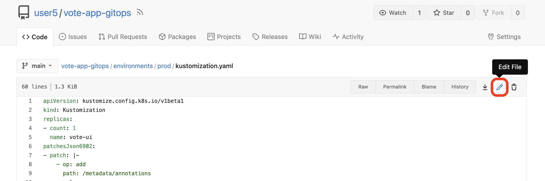 gitops prod kustomization