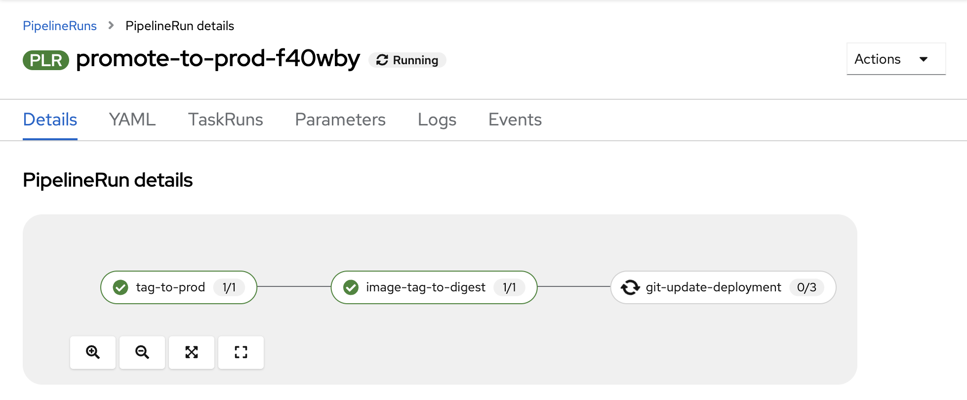 pipeline prod ui status