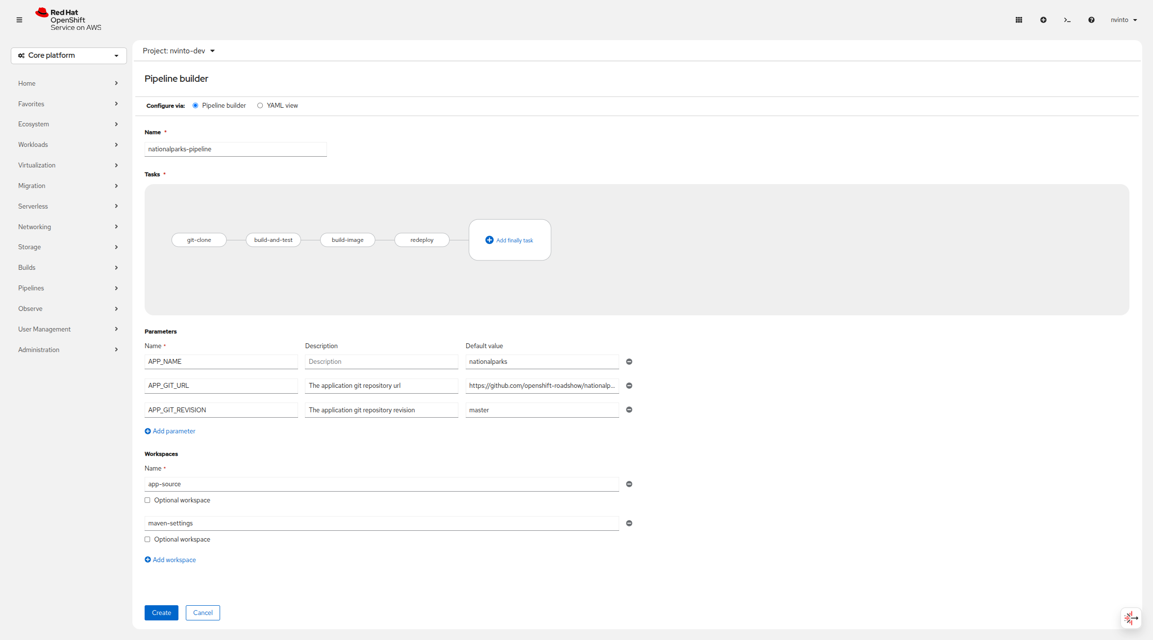 Pipeline Builder Java