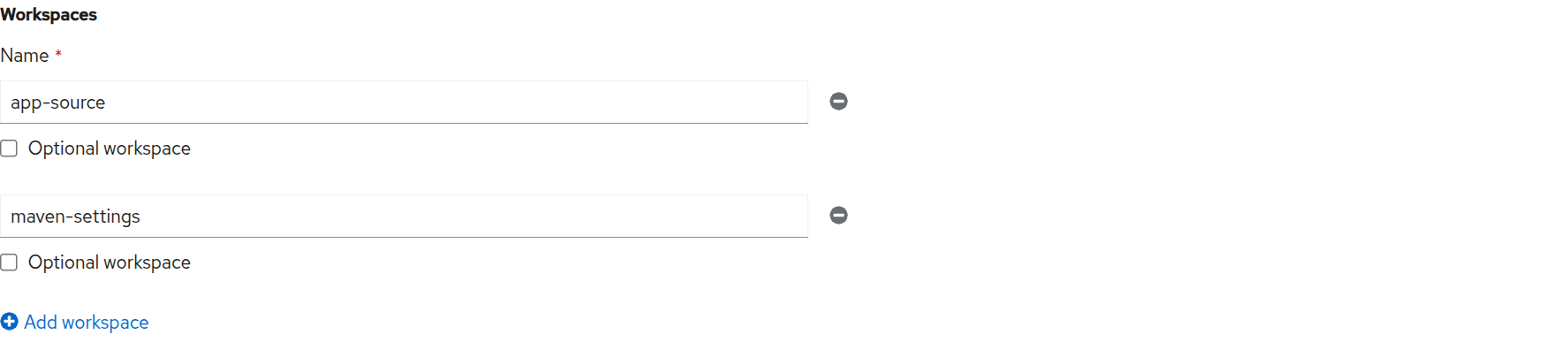 Pipeline Workspaces Java
