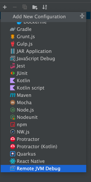 IntelliJ New Configuration
