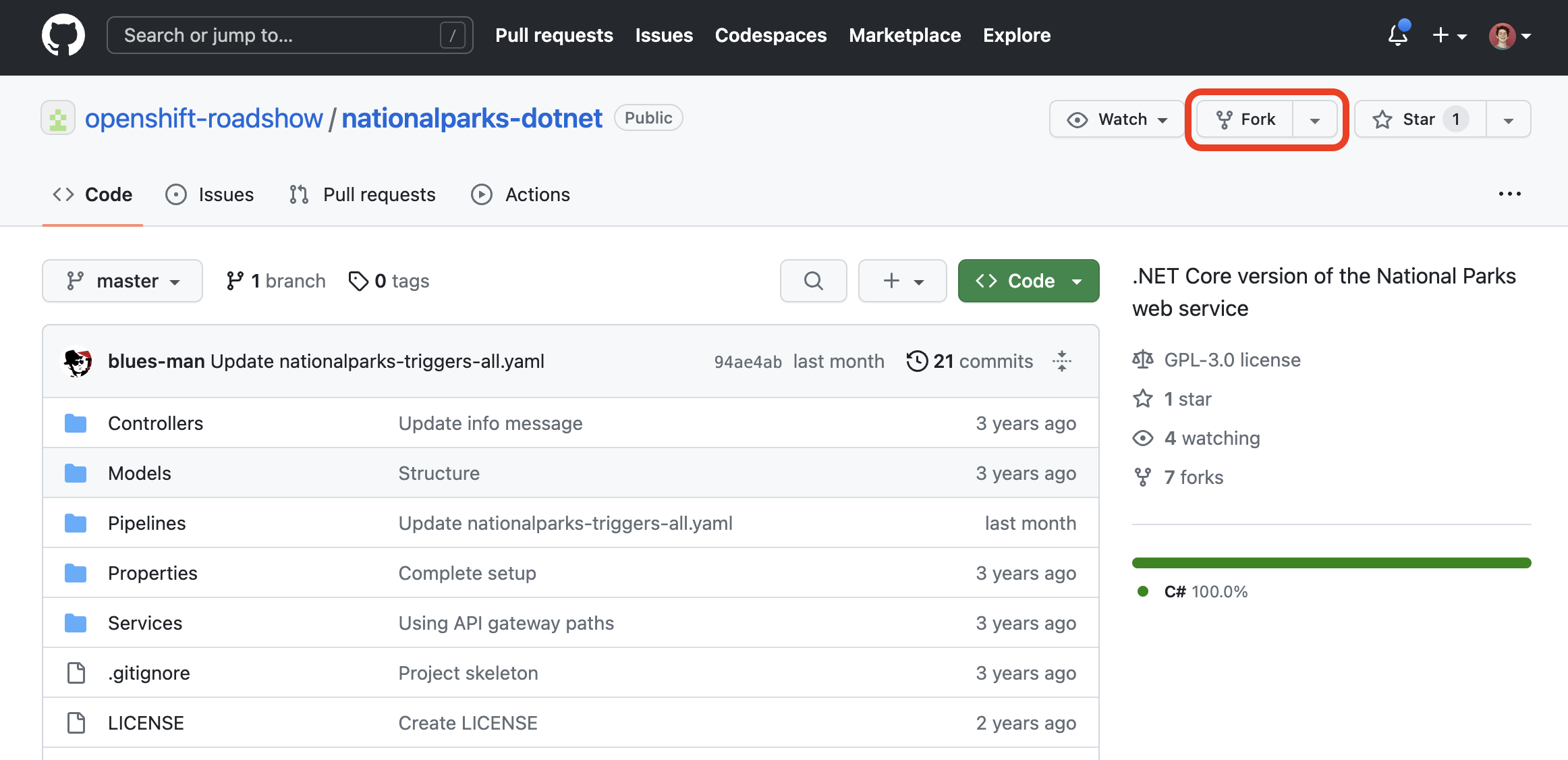Fork Repository