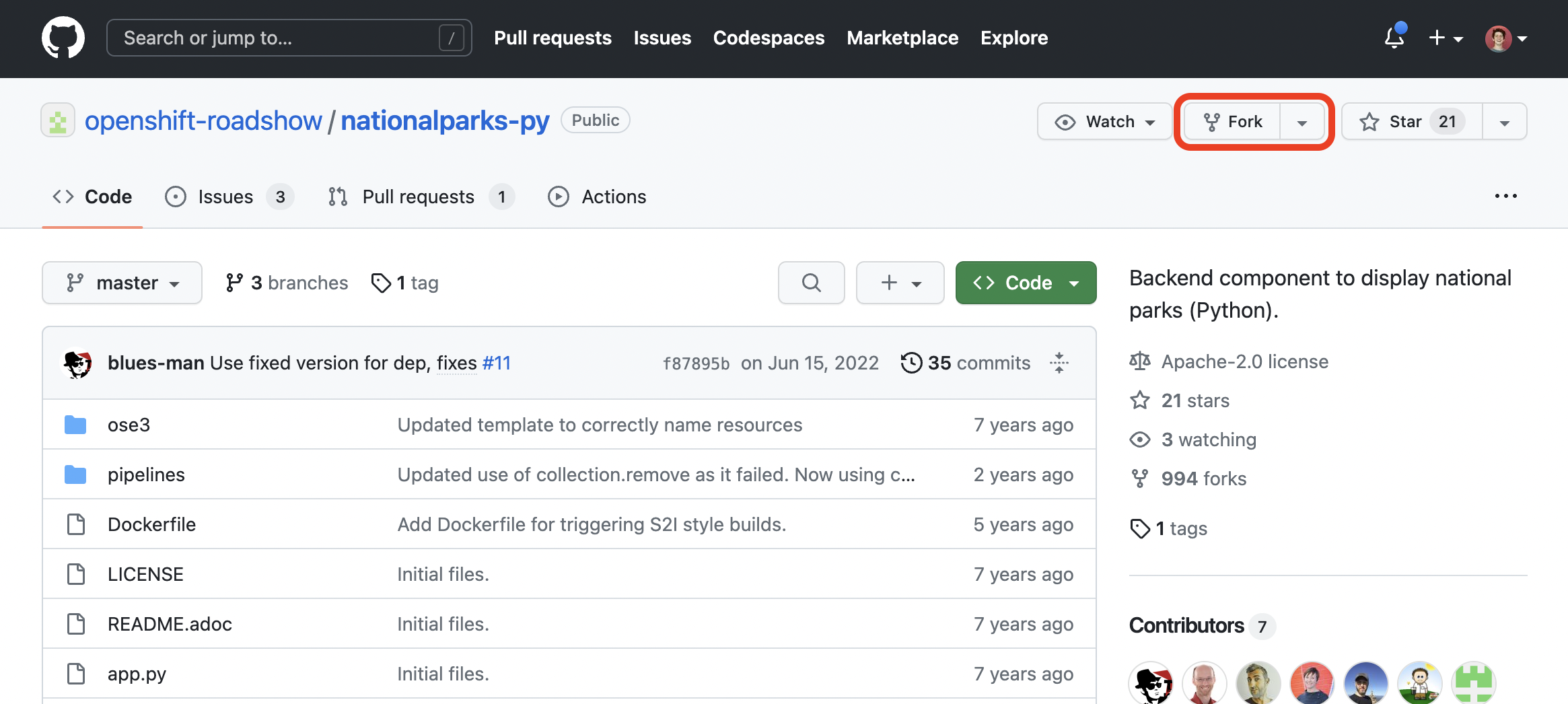 Fork Repository
