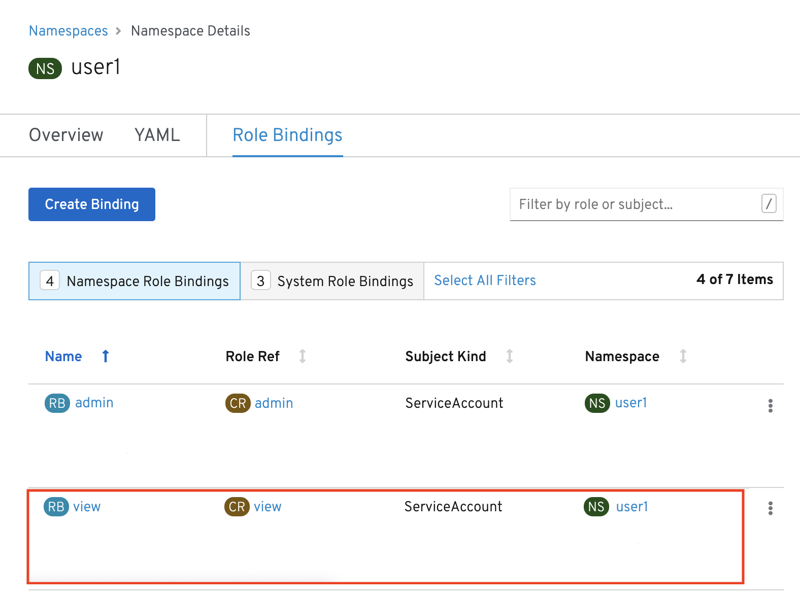 Service account changed