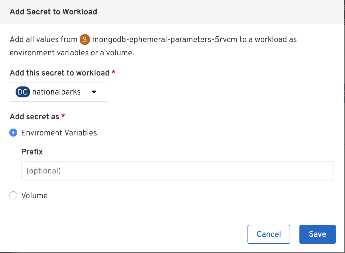 Add binding to application