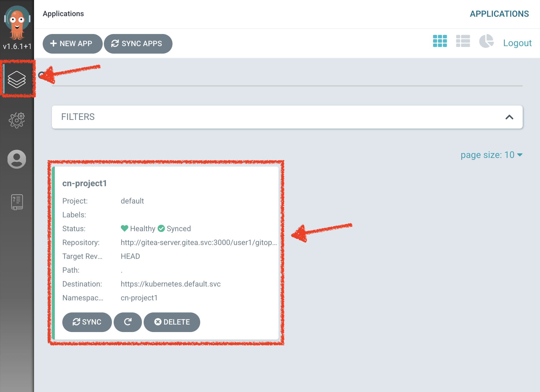 Argo CD - Sync Application