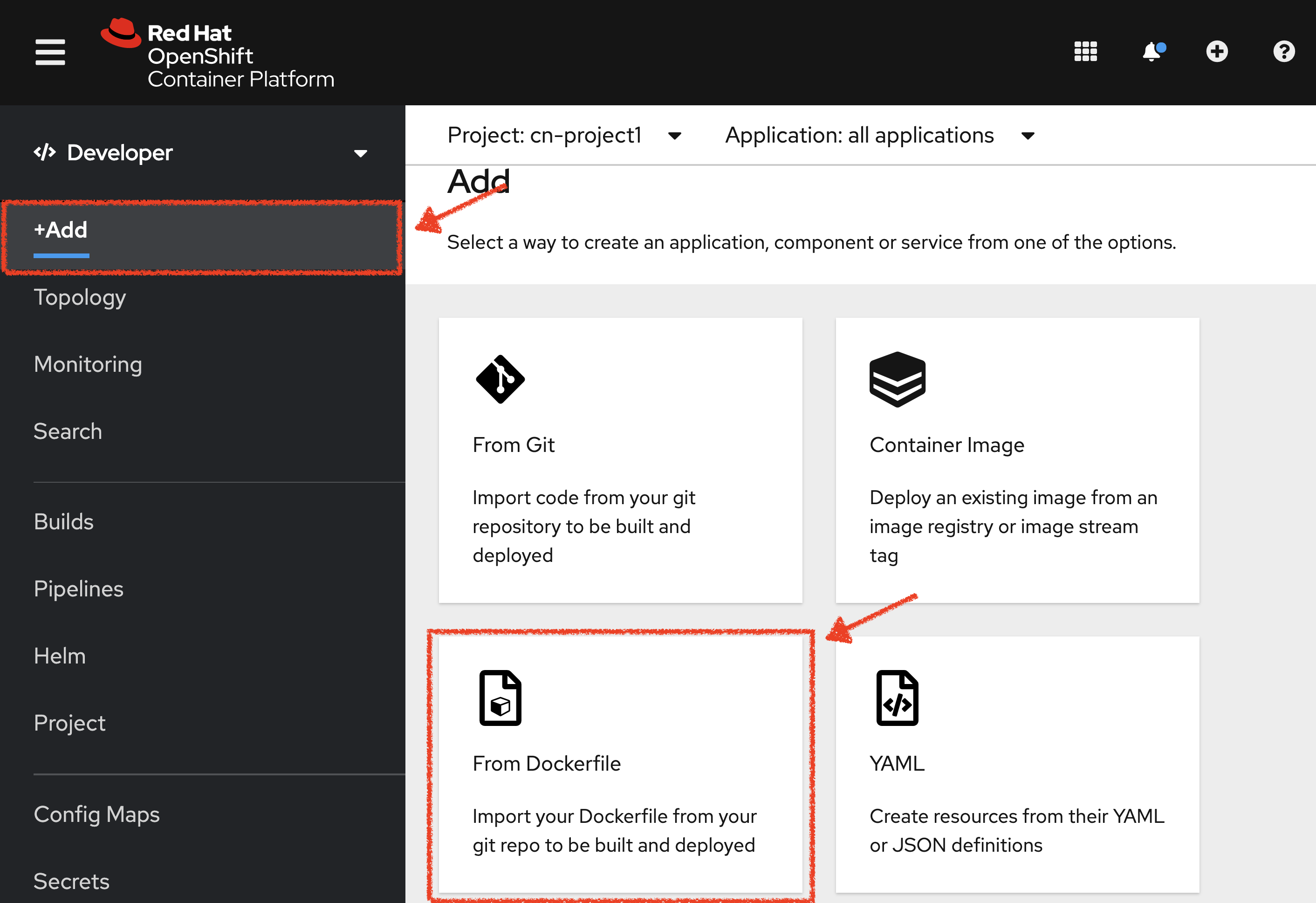 OpenShift - Add from Docker