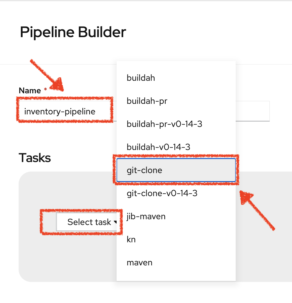 OpenShift - Add Git Clone Task