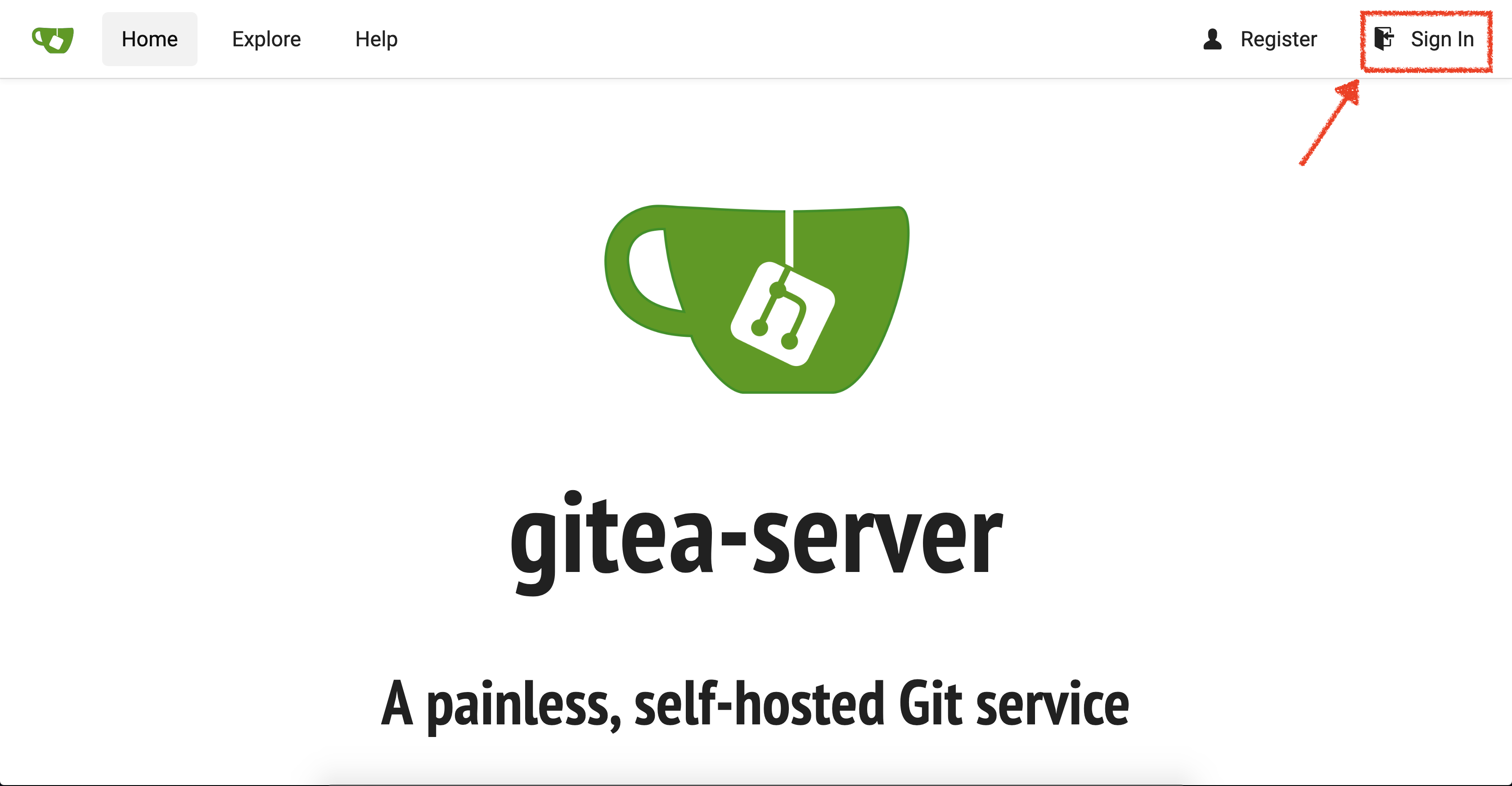 Sign Up Gitea