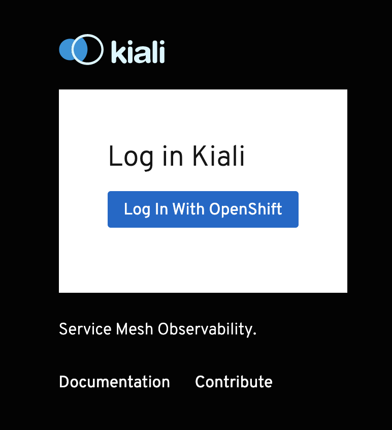 Kiali- Log In