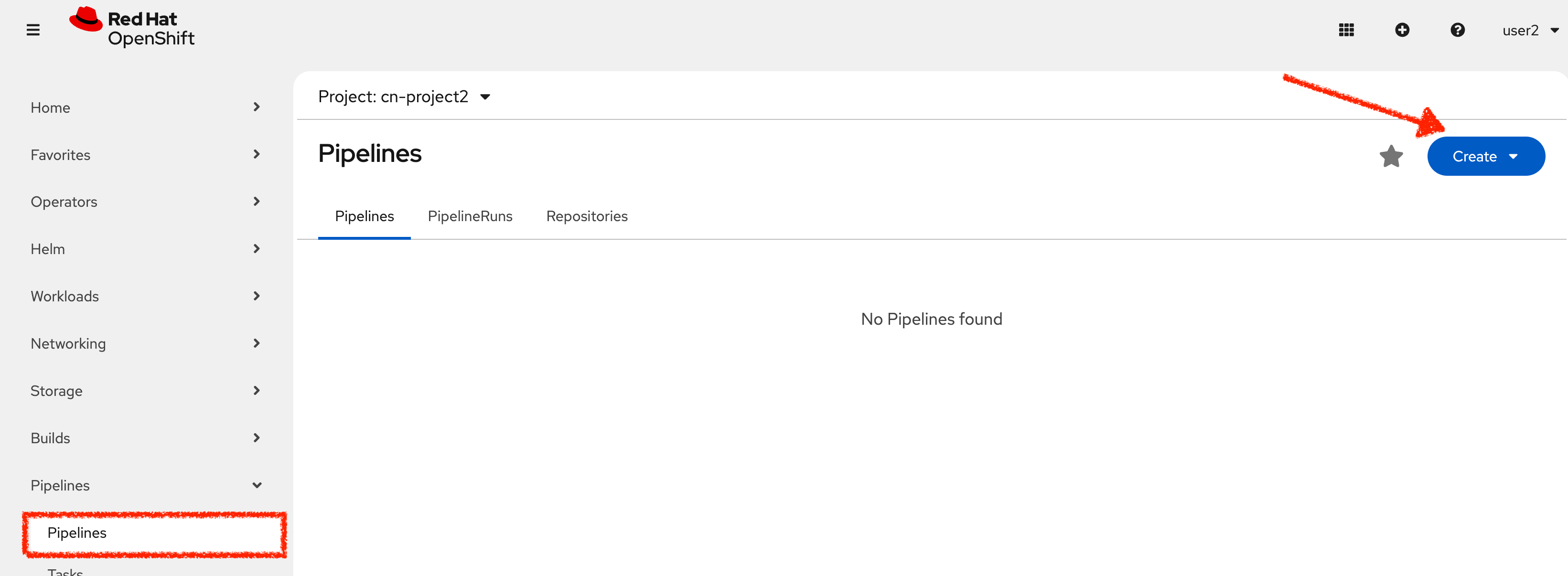OpenShift - Create Pipeline