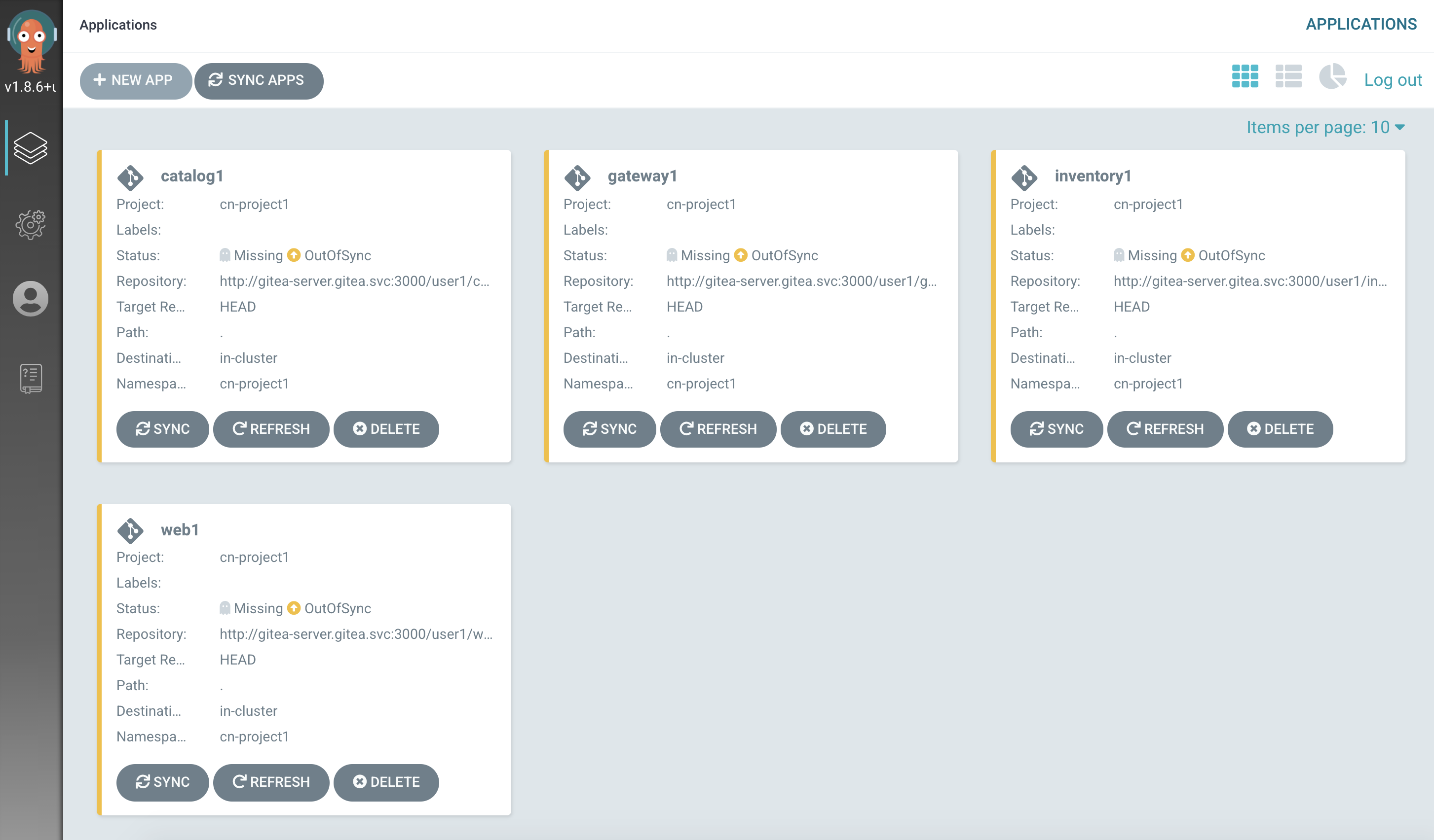 Argo CD - OutOfSync Application