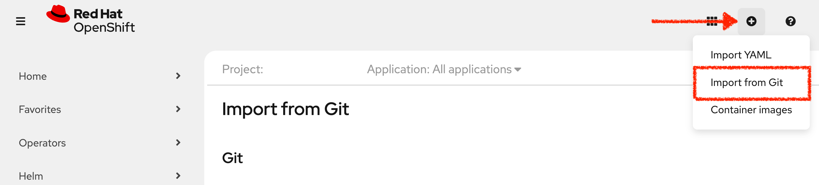 OpenShift - Add from Git