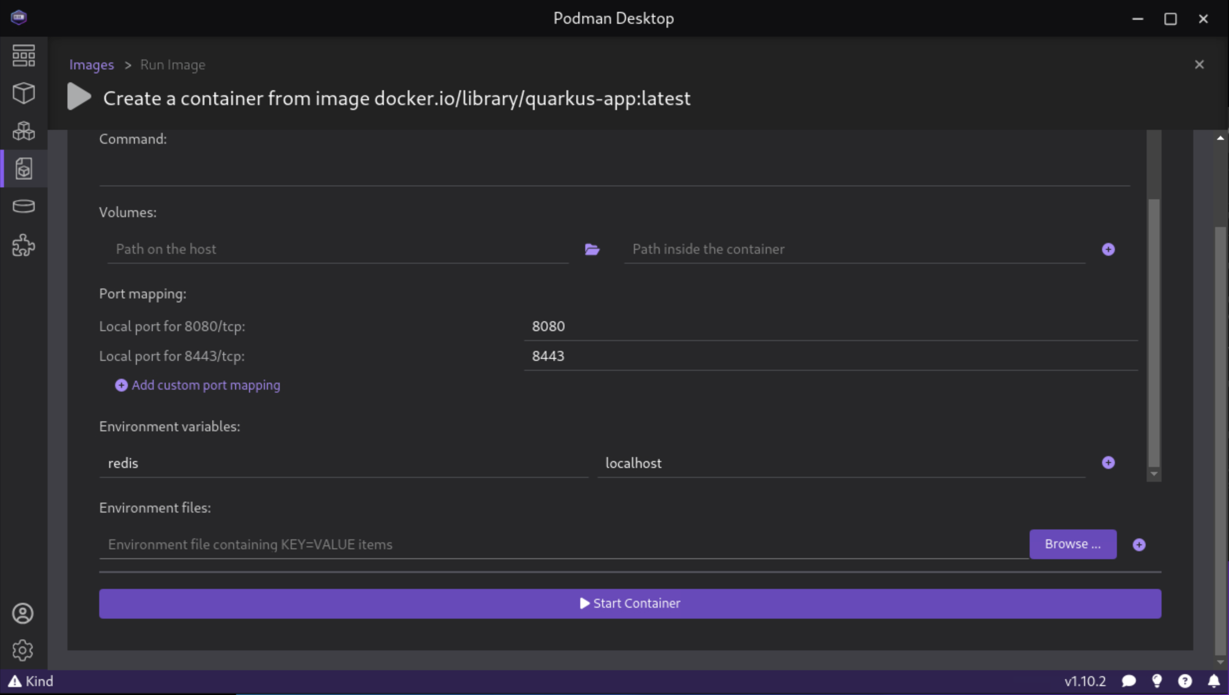 Podman Desktop Delete Container