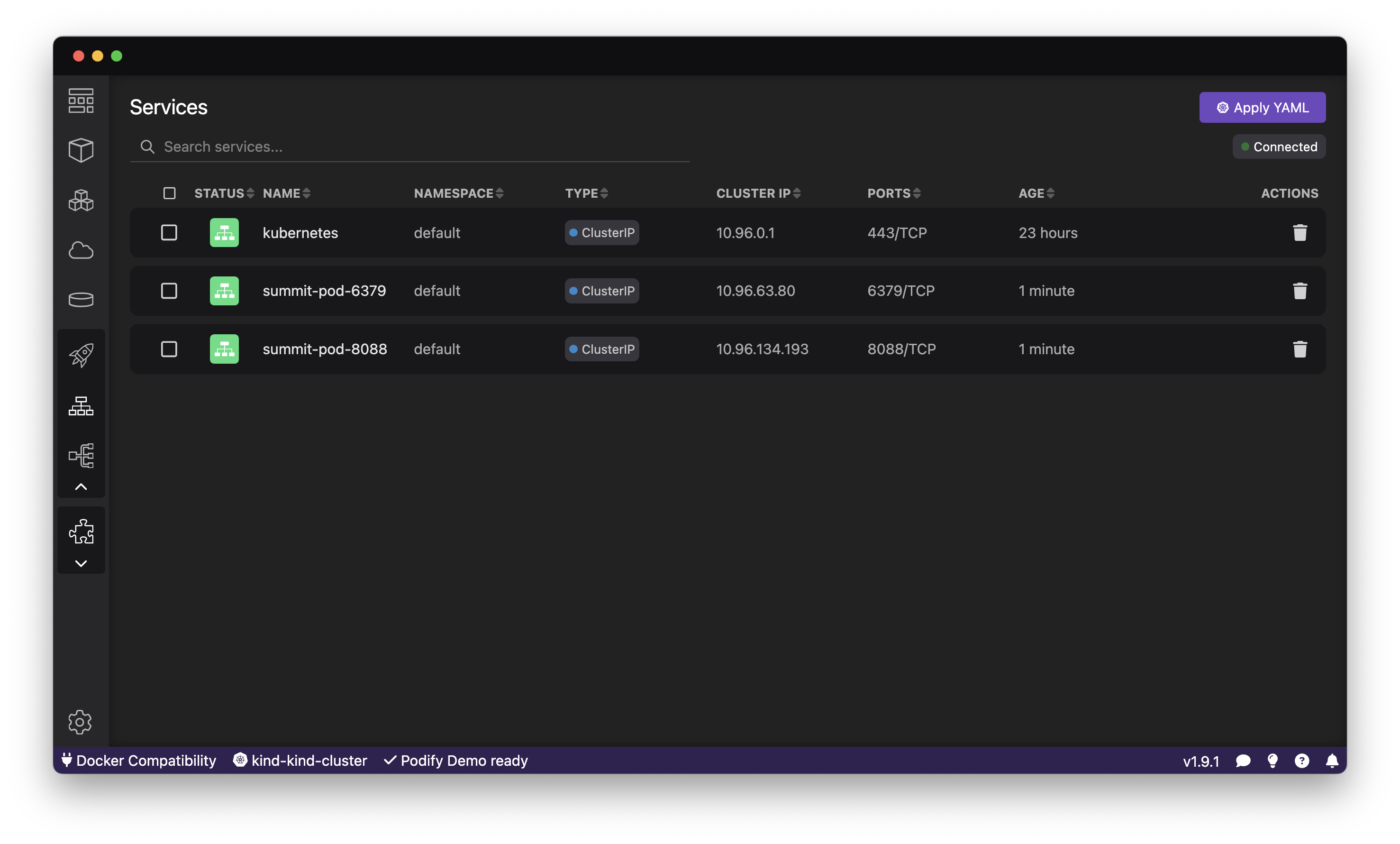 Podman Desktop Kubernetes Overview