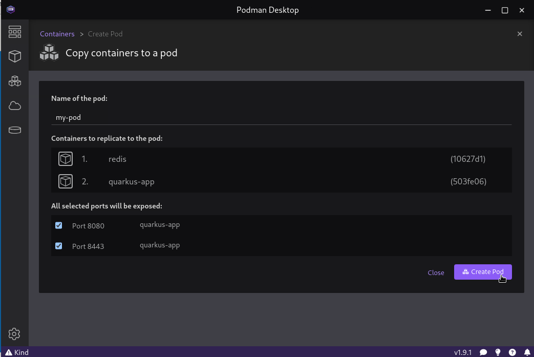 Podman Desktop Podify