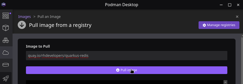 Podman Desktop Pull Image