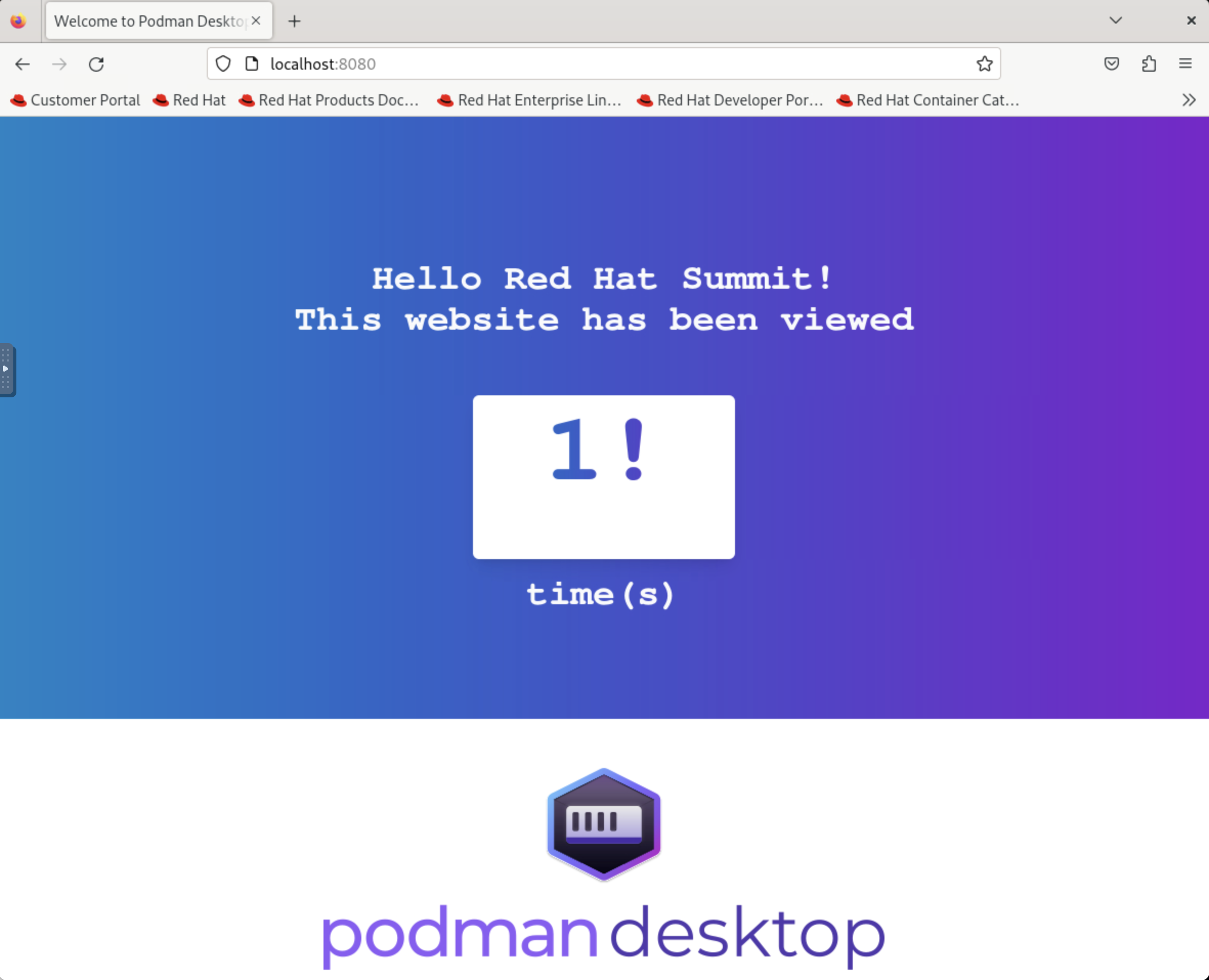 Podman Desktop Quarkus App