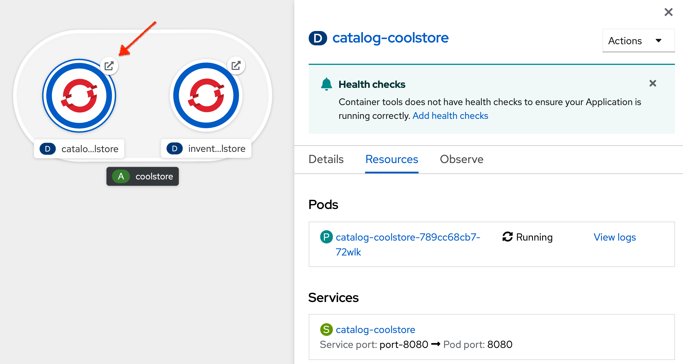 OpenShift - Catalog Topology