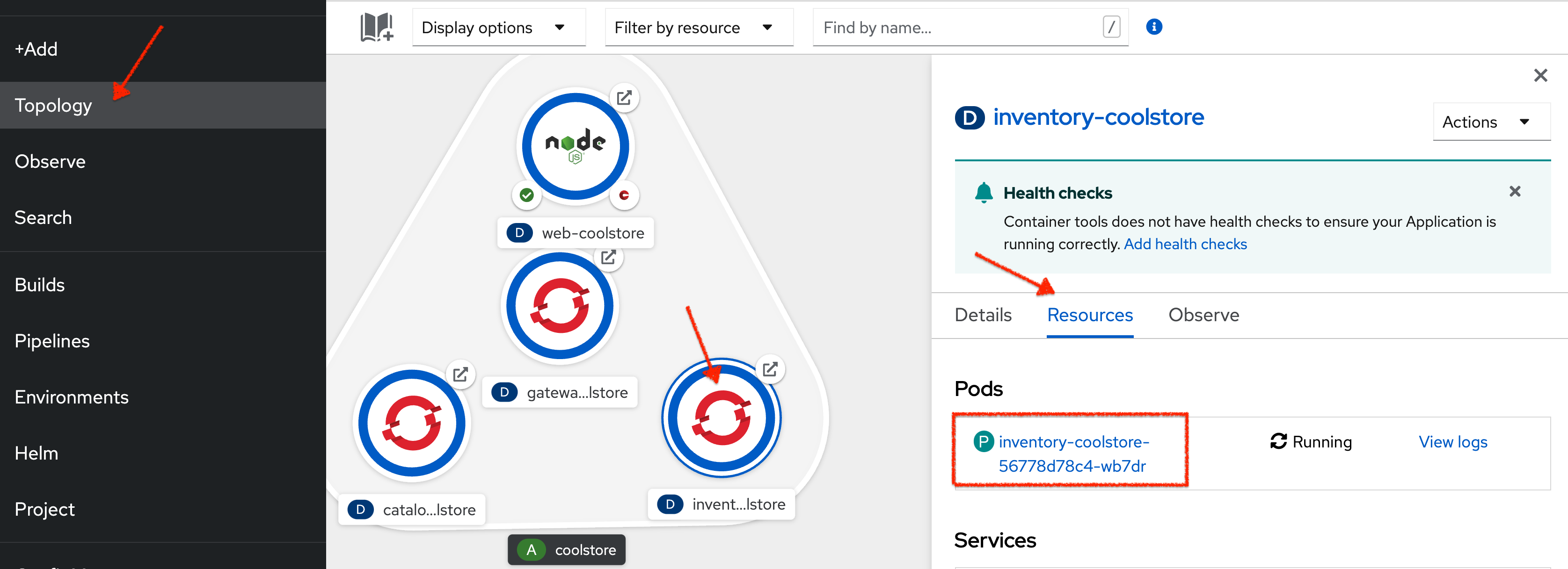 OpenShift Inventory Pod