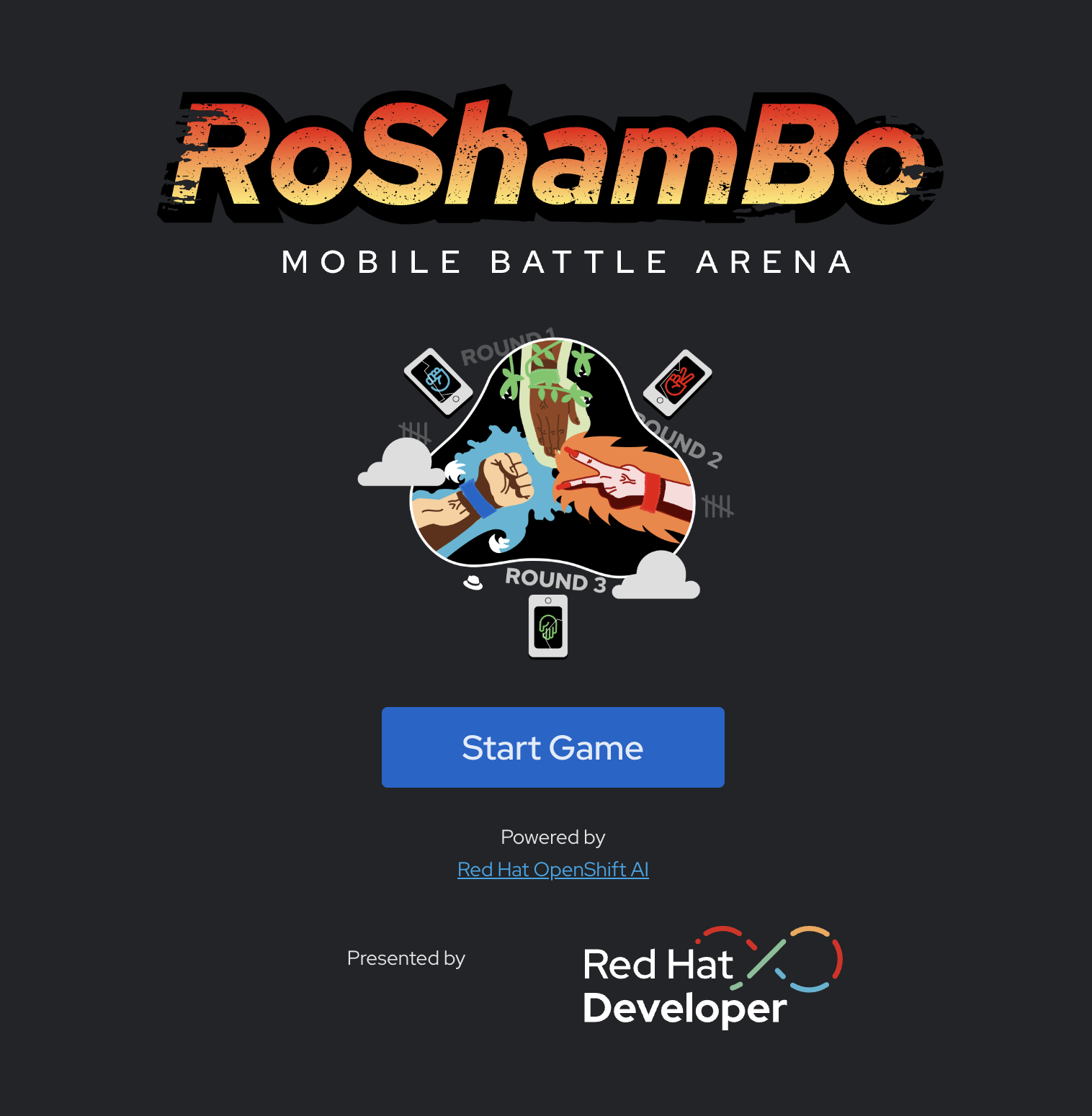 AI Game Main Screen