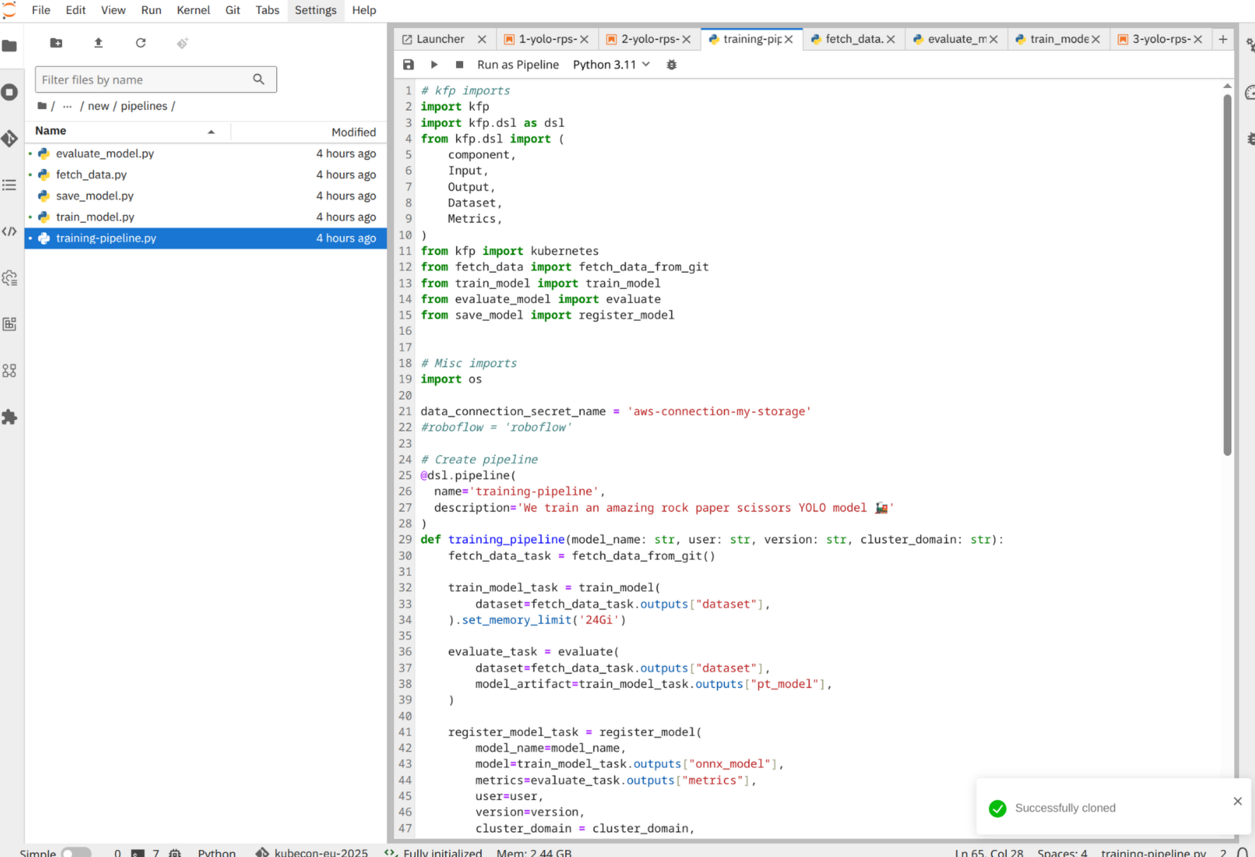 Jupyter Notebook Pipeline
